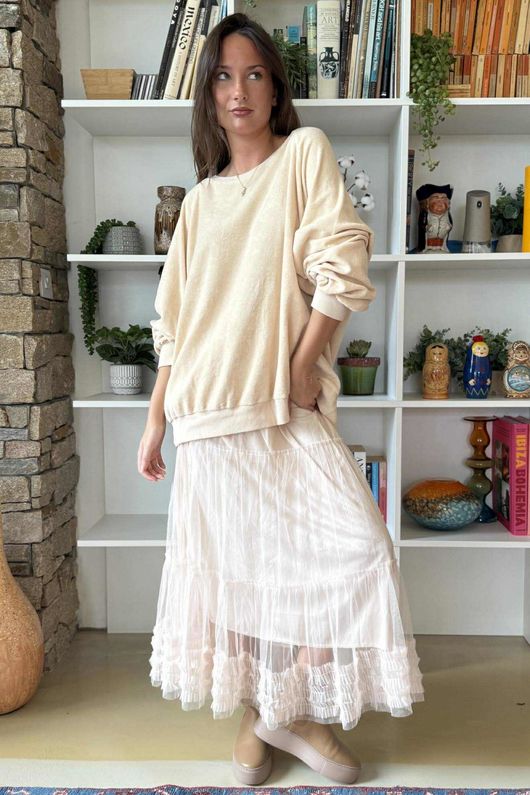 Terry B Classic Sweatshirt Buttermilk